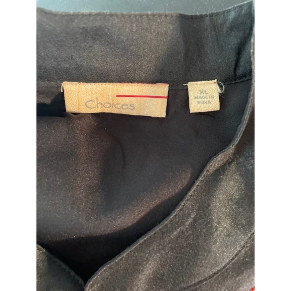 Vintage Choices Size XL Dress Jacket Black with Applique Ribbon Pattern - Picture 5 of 6